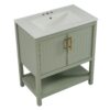 Bathroom Vanity With Sink And Versatile Storage - Green - Image 17
