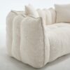 Cozy Beanbag Chair With High Resilience Foam Core For 2 - Beige - Image 16