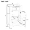 20" Bathroom Vanity With Sink, Soft Close Door, Adjustable Shelf - Black - Image 2