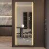 Frameless Full Length LED Mirror With 3 Color Changing Light And Explosion Proof Glass - Silver - Image 4