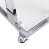 Glass Side Table, Acrylic End Table, Glass Top C Shape Square Table With Metal Base For Living Room, Bedroom, Balcony Home And Office - Chrome - Image 7