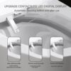Smart 1 Piece Bidet Toilet With Warm Air Dryer Heated Seat LED Night Light Auto Open / Close - White - Image 4