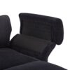 Modern Corduroy, Deep Seat Sectional Sofa With Ottomans, Comfortable Cloud Sofa - Black - Image 18