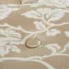 Yolanda - Floral Round Upholstered Accent Ottoman - Champagne Beige / Ivory - Image 3