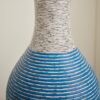 Tall Standing Designer Floor Vase Durable Artificial 2 Tone Ideal Decor Accent For Living Room - Lake Blue - Image 18