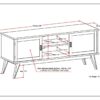 Draper - Mid Century Low TV Media Stand - Black - Image 10