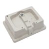 20" X 15.5" Modern Rectangular Undermount Bathroom Sink With Overflow Ceramic - White - Image 5