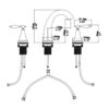 2 Handle Widespread Bathroom Faucet With Pop Up Drain And Water Supply Lines - Matte Black - Image 3
