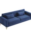 Aesthetic Sofas For Living Room, 3 Seater Couch With Classic Modern Appeal And Luxurious Soft Comfort, Easy To Maintain - Blue - Image 4