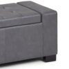 Laredo - Large Storage Ottoman - Stone Gray - Image 5