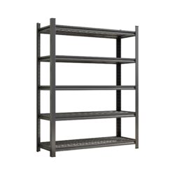 Garage 5 Story Shelf, Capable Of Accommodating 2500 Lbs, Adjustable Shelf - Black