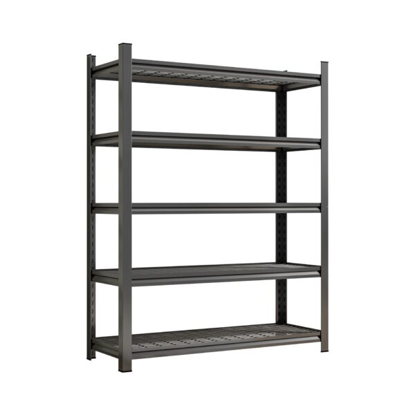 Garage 5 Story Shelf, Capable Of Accommodating 2500 Lbs, Adjustable Shelf - Black