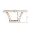 Vintage Distressed Wood Entryway Bench With 2 Tier Storage Cabinet - Rustic Antique Natural - Image 3