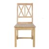 Topmax - 5 Piece Rustic Extendable Dining Table Set Round Trestle Table And 4 Cross Back Dining Chairs For Kitchen, Dining Room - Natural - Image 22