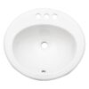 20 X 18" Modern Ceramic Oval Undermount Bathroom Sink With 3 Faucet Holes - White - Image 4