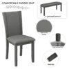 Modern 6 Piece Dining Table Set With Bench And Chairs For Dining Room Or Kitchen - Gray - Image 7