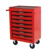 Rolling Metal Tool Chest With 7 Drawers, 20" Steel Storage Cabinet With Ball Bearing Slides - Red / Black - Image 10