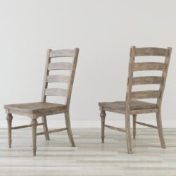Ludin - Ladderback Dining Chairs, (Set of 2) - Taupe