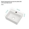 Rectangle Wall Mount Bathroom Sink With Single Faucet Hole - White - Image 3