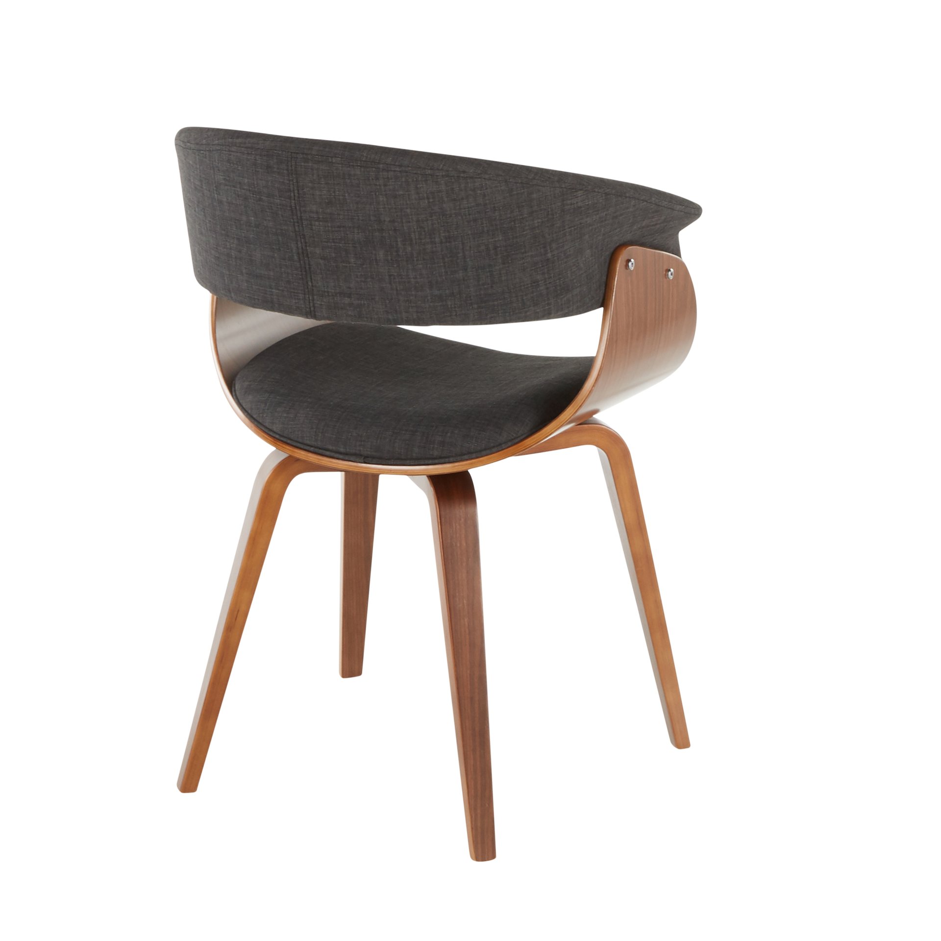 Vintage Mod - Mid-Century Modern Dining Chair (Set of 2) - Walnut / Charcoal - Image 4