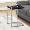 Accent Table, C - Shaped, Modern - Black - Image 12
