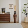 Tall Standing Designer Floor Vases With Elegant 2 Tone Finishes Ideal For Decorating Living Rooms, Bedrooms, Entryways Perfect For Decorating Your Home - Black / Gray - Image 13