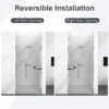 Semi Frameless Circular Pivot Shower Door Chrome 24" X 72" With 1 / 4" Sgcc Tempered Glass - Chrome - Image 13