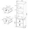 Multifunctional Bookcase With 3 Open Shelves And Secure Locking Mechanism - Black - Image 3