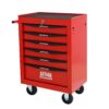 Rolling Metal Tool Chest With 6 Drawers, 20" Steel Storage Cabinet With Ball Bearing Slides - Red / Black - Image 10