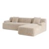 Cloud - Sectional Sofa Upholstered Couch Free Combined Sofa - Light Coffee - Image 17