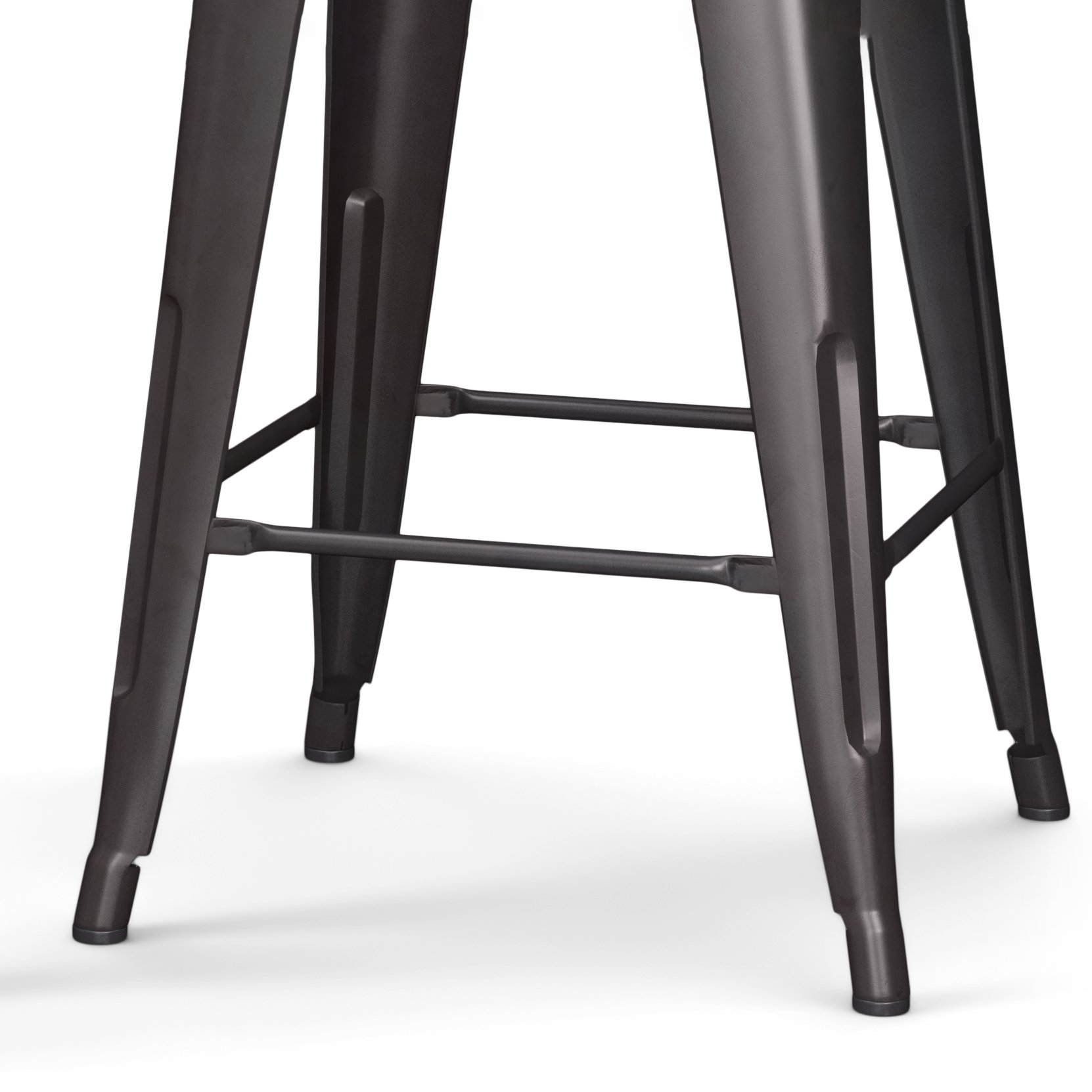 Rayne - Metal Counter Height Stool (Set of 2) - Gunmetal Gray - Image 4