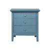 3 Drawer Nightstand - Teal - Image 3