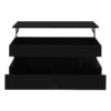 Lift Top Coffee Table With 2 Drawers, Multi Functional Lift Top Coffee Table With High Gloss Finish For Living Room - Black - Image 13