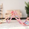 Gardenia - Pikler Triangle Set Montessori Toddler Climbing Toys Indoor, 2 Piece Baby Climbing Gym Indoor Playground - Pink - Image 4