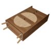 Allen - Rattan 2 Door 1 Drawer Cabinet Shoe Rack For Entrance, Double Layer - Walnut - Image 12