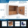 1.01 Cubic Ft Jewelry Safe - White - Image 13
