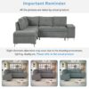 Versatile L Shaped Sofa Bed With Storage, Cup Holders, USB Ports Chenille - Gray - Image 8