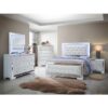 King Bed Elegant Contemporary - White - Image 7