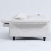 Letter Striped Multi Functional Sofa Bed With Adjustable Armrests And Backrests - Beige - Image 17