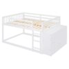 Full Over Full Bunk Bed With Storage And Shelves And Elegant Durable Design - White - Image 3