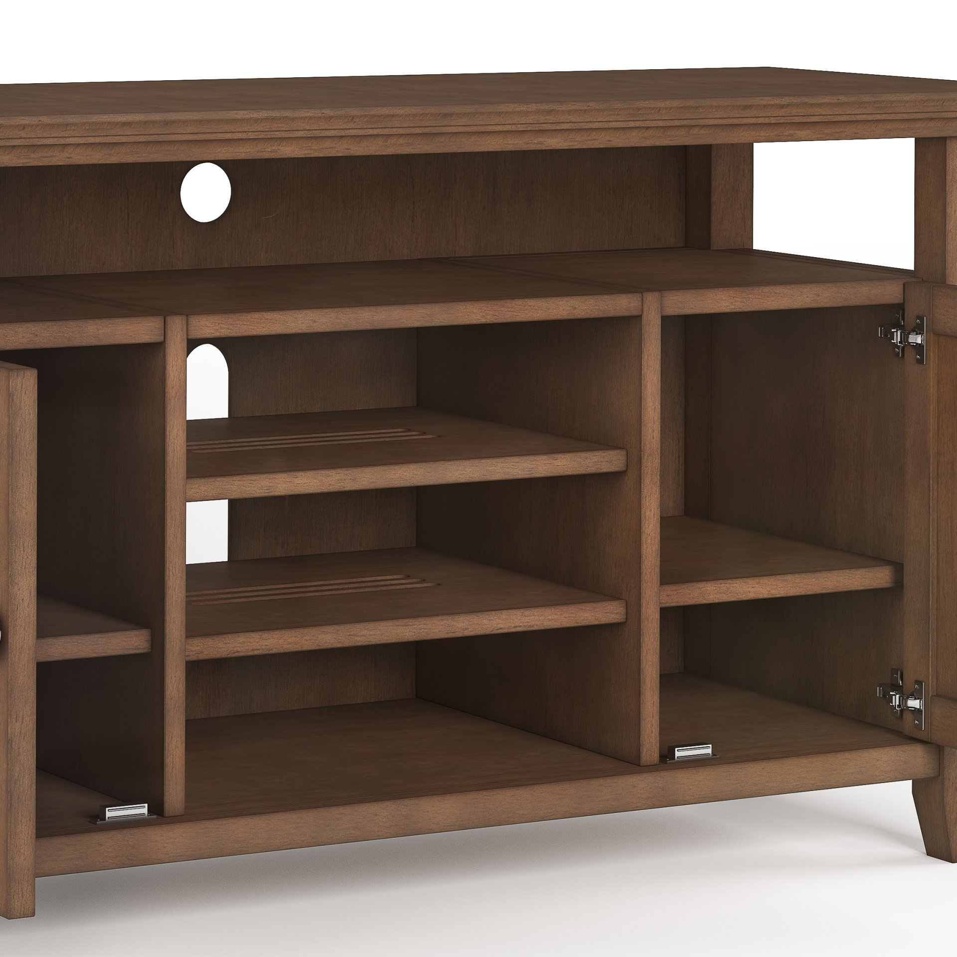 Amherst - TV Media Stand - Rustic Natural Aged Brown - Image 3