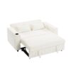 Pull Out Sofa Bed Convertible Couch Loveseat Sofa Modern Sleeper Sofa With Adjustable Backrest For Living Room - Beige - Image 24