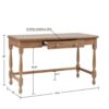 Tabitha - Desk With Drawer And Turned Legs - Natural - Image 3