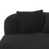Chaise Lounge Sofa Boneless Couch With Supportive Pillows, Sofa Bed - Black - Image 15