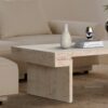 American Vintage Industrial Coffee Table, Premium Reclaimed Wood Texture, Double Tier Design - Antique Natural - Image 5