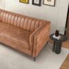 Angelina - Leather Sofa - Brown - Image 5