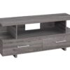 TV Stand, Console, Media Entertainment Center, Storage Cabinet, Elegant Design - Gray - Image 2