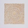 Floral Hand Carved Mandala Square Wall Decor With Spiritual Symbolism - Gold / White - Image 2
