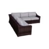 Luxurious Outdoor Resin Wicker Seating Set With Cushions - Brown Mix / Gray - Image 5