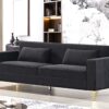Aesthetic Sofas For Living Room, 3 Seater Couch With Classic Modern Appeal And Luxurious Soft Comfort, Easy To Maintain - Black - Image 12